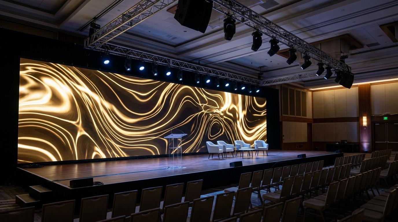 Grand corporate gala with stunning stage design